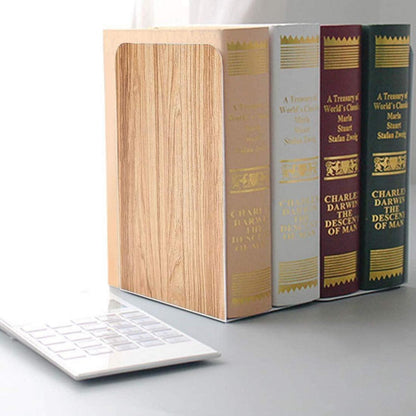 Qualsen Vintage Buchstützen Metall 2er Set Bücherhalter Regal 17x12x10,3cm
