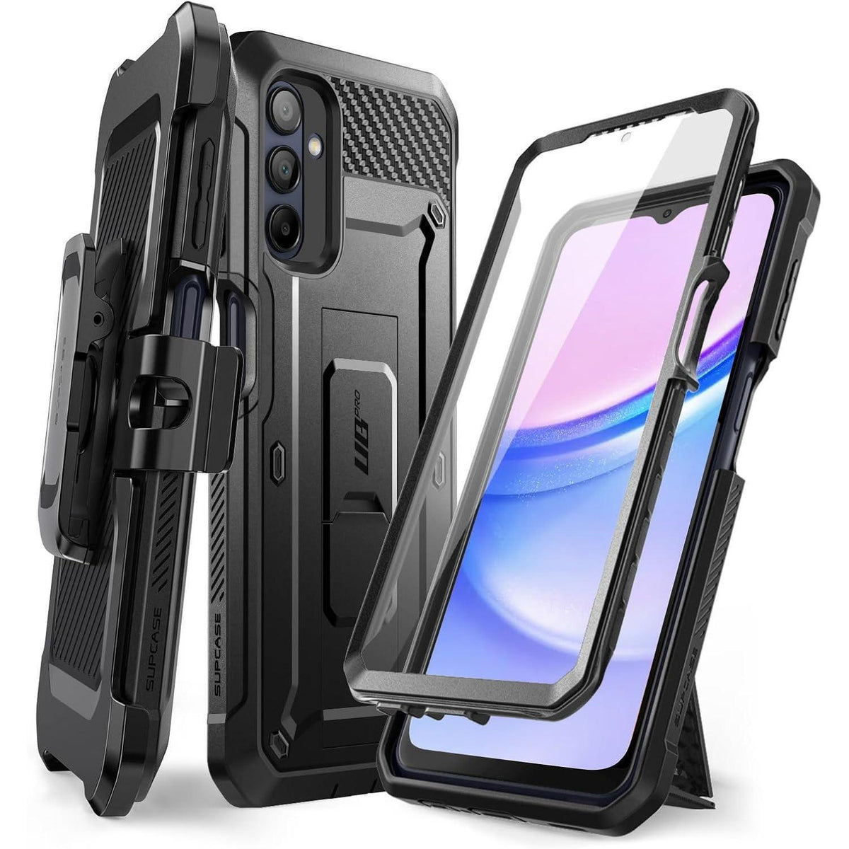 Schutzhülle für Samsung Galaxy A15 mit Ständer & Gürtelclip