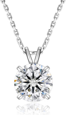 Moissanit Anhänger Kette Silber 925 1 Karat Solitär Damen harmonie