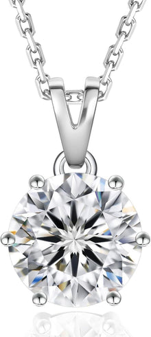 Moissanit Halskette Damen 925 1/2/3ct D VVS1 45+5cm Einstellbar
