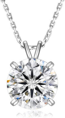 Moissanite Anhänger Kette 925 Silber 3 Karat VVS1 D Farbe