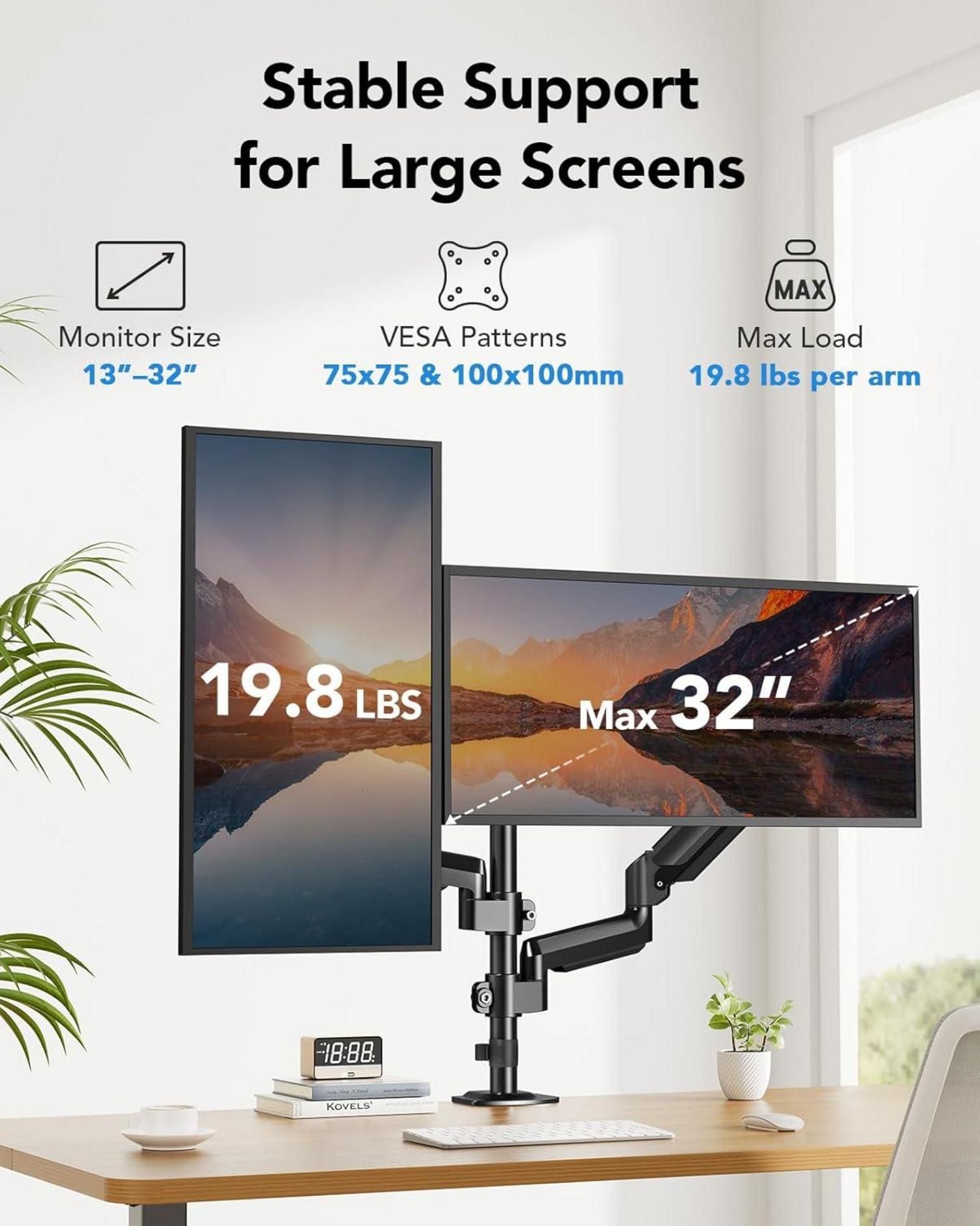 HUANUO Monitor Halterung 2 Monitore 13-32 Zoll