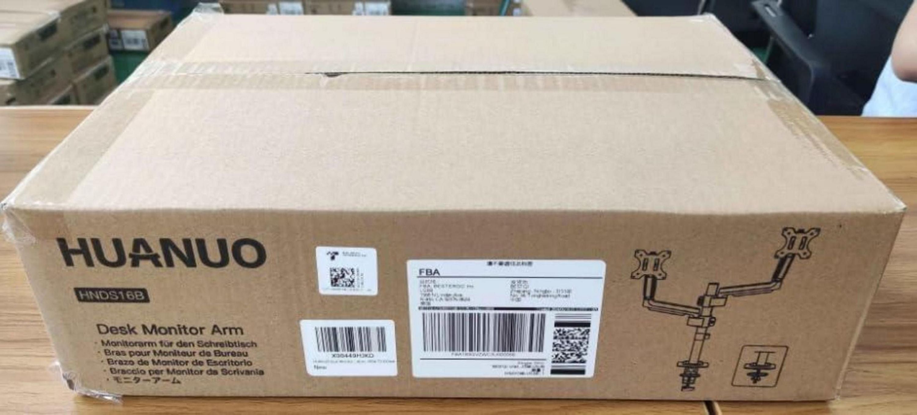 HUANUO Monitor Halterung 2 Monitore 13-32 Zoll Höhenverstellbar 9KG/arm