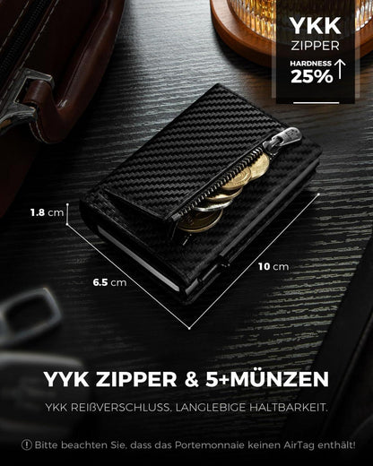 MagSnap RFID Wallet Herren Kartenetui Smart Wallet Carbon
