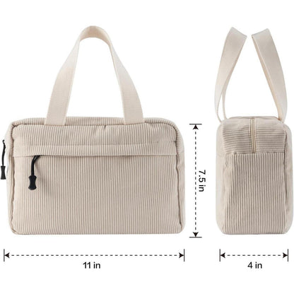 Jiliyote Kulturtasche Cord Damen Groß Grün