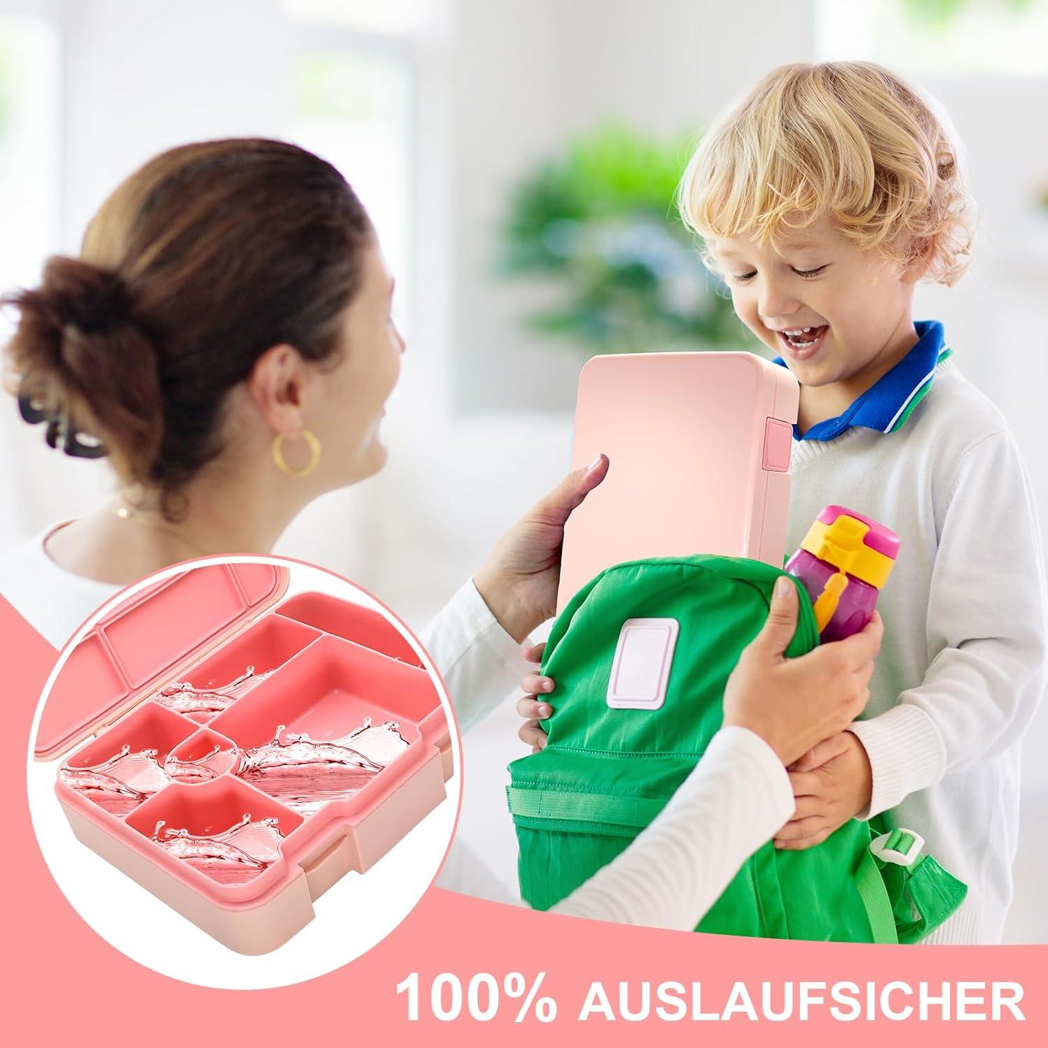 Brotdose mit Fächern Bento-Box Kinder-Lunchbox Jausenbox für Mädchen Jungen