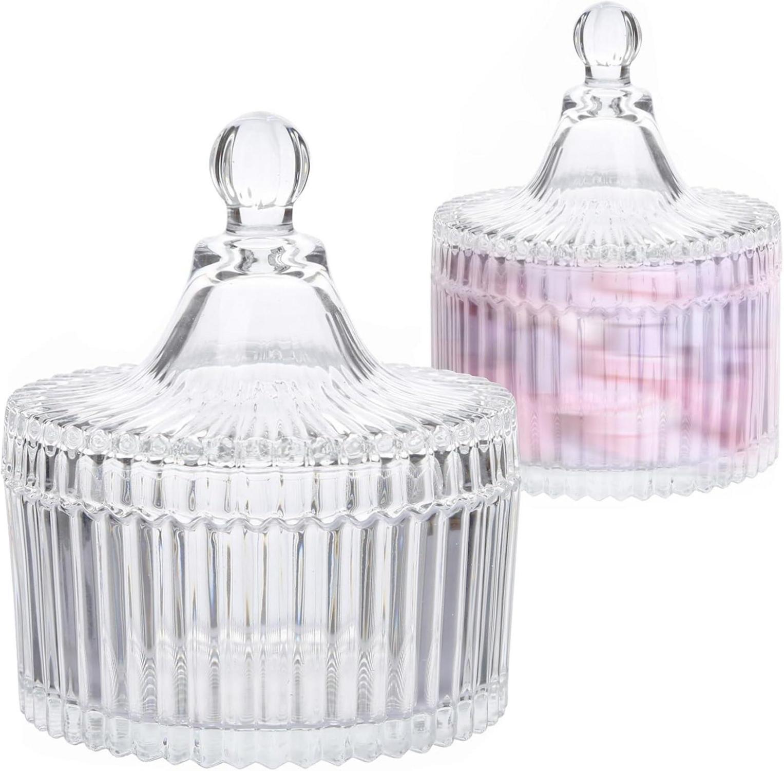 Süßigkeiten Glas Dose Set Vintage Kristall Bonboniere Bonbonglas