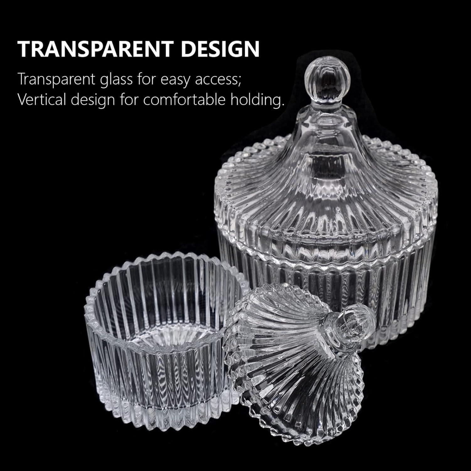 Vintage Kristall Bonbongläser Set - Süßigkeiten Glas Dose in 2 Größen