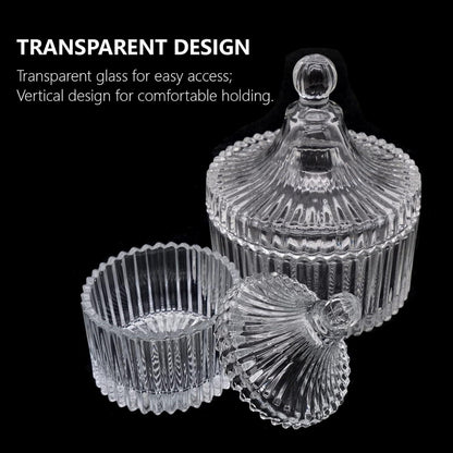 Vintage Kristall Bonbongläser Set - Süßigkeiten Glas Dose in 2 Größen