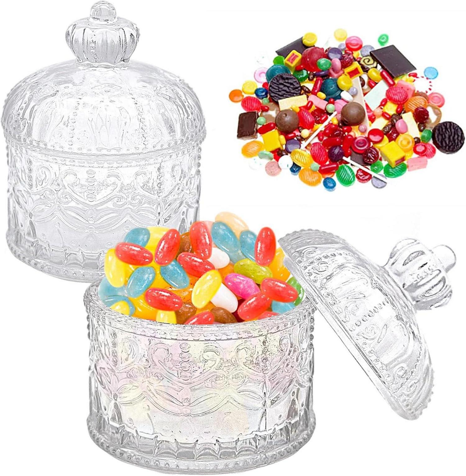 Kristallglas Bonbonglas Zuckerdose Aufbewahrungsgläser 2er Set