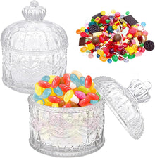 Kristallglas Bonbonglas Zuckerdose Aufbewahrungsgläser 2er Set