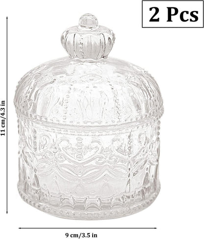 Kristallglasbehälter 2er Set Transparent