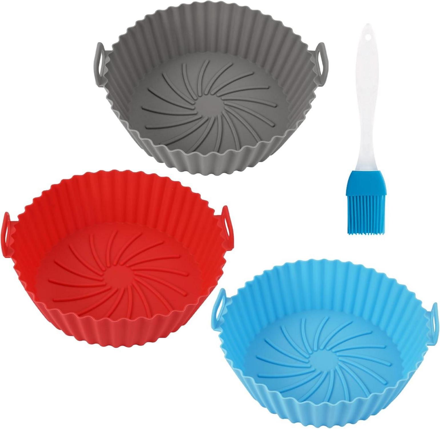 3er Set Silikonform für Heißluftfritteuse 16,5cm
