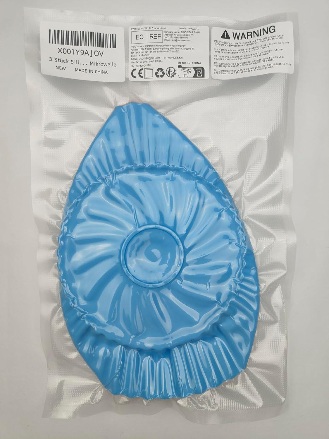 3er Set Silikonform für Heißluftfritteuse 16,5cm Air Fryer Liner Rund
