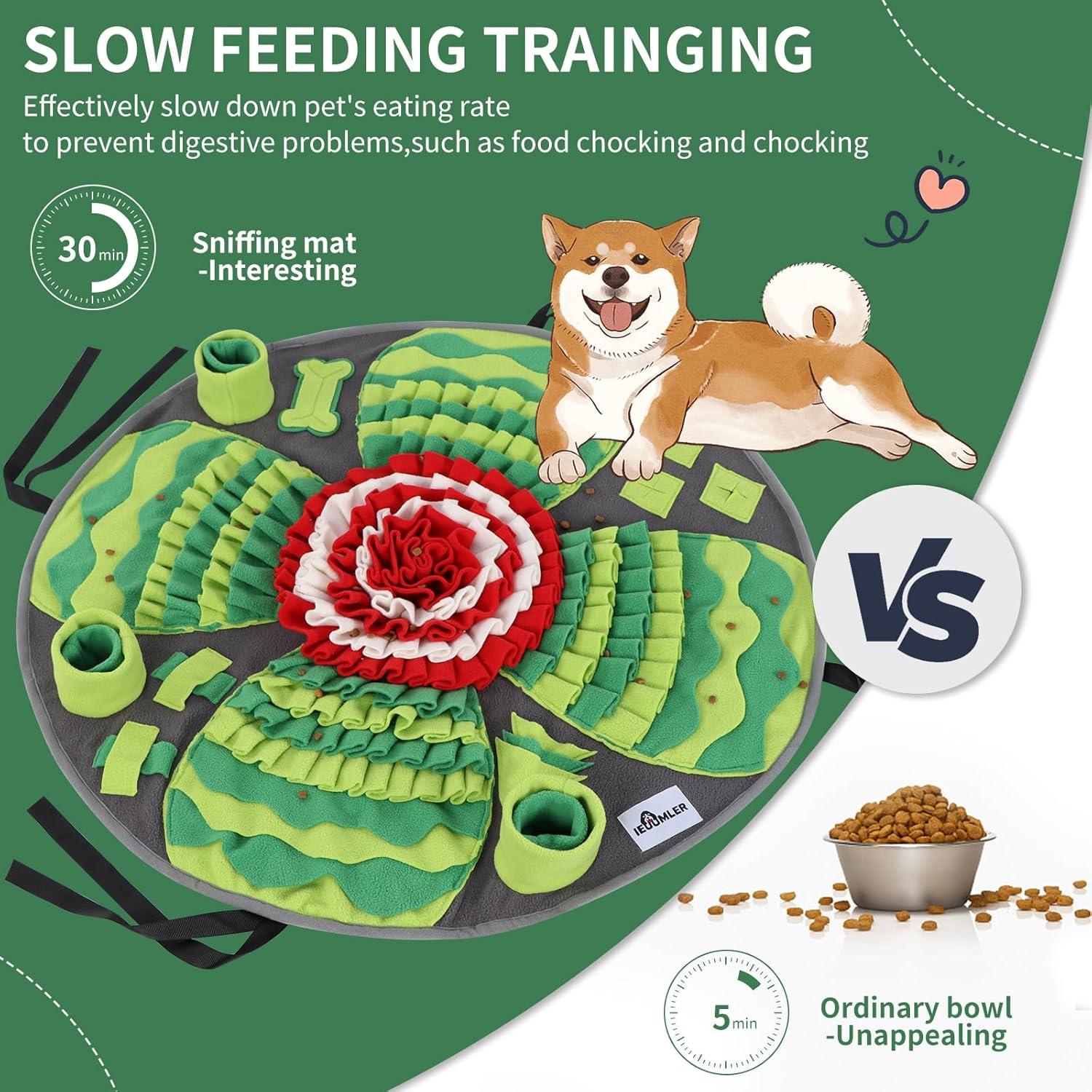 IEUUMLER Schnüffelteppich Hund rutschfest waschbar Training Futtersuche FC017
