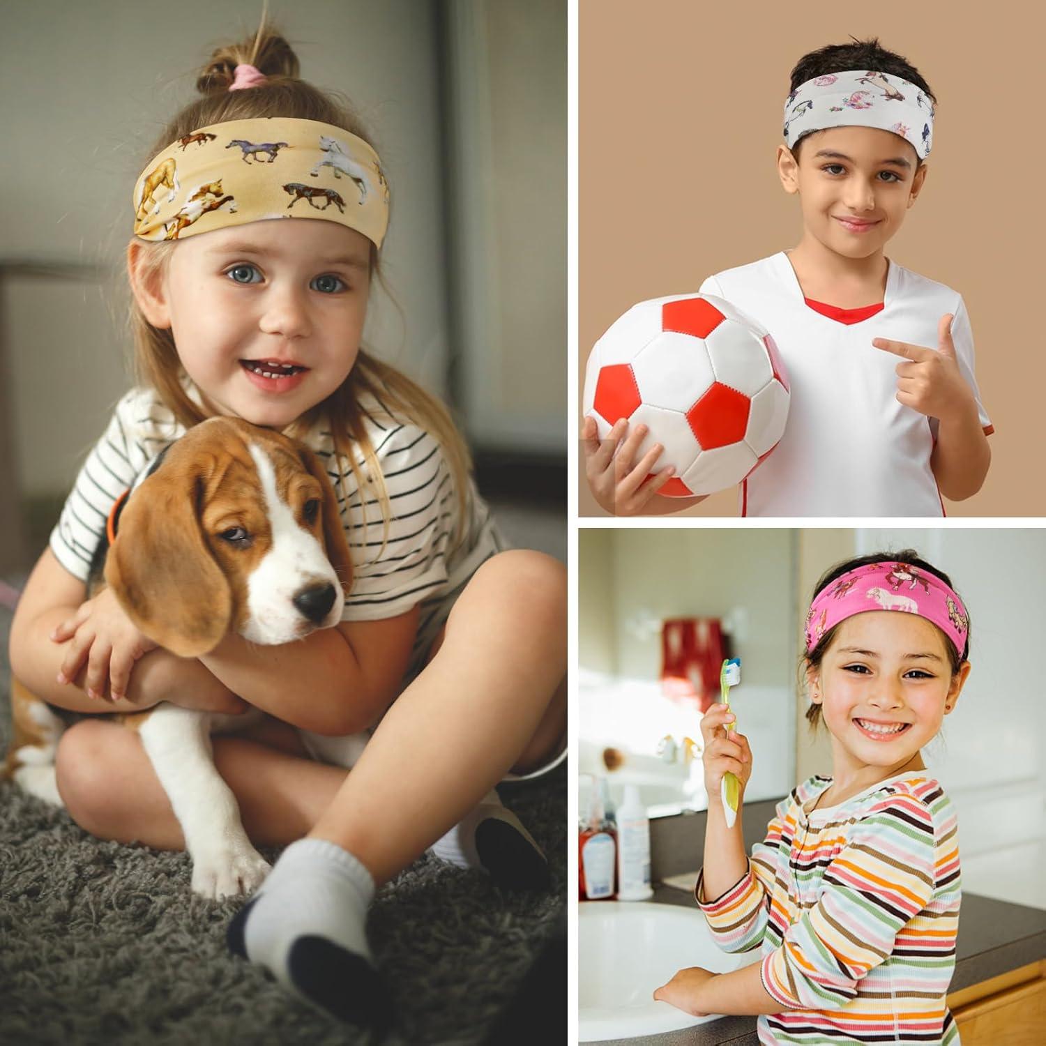 6er Set Stirnbänder Mädchen Kinder Pferd Haarband Schleife 6 Stile