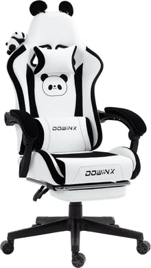 Ergonomischer Gaming Stuhl mit Panda Design und Lendenstütze