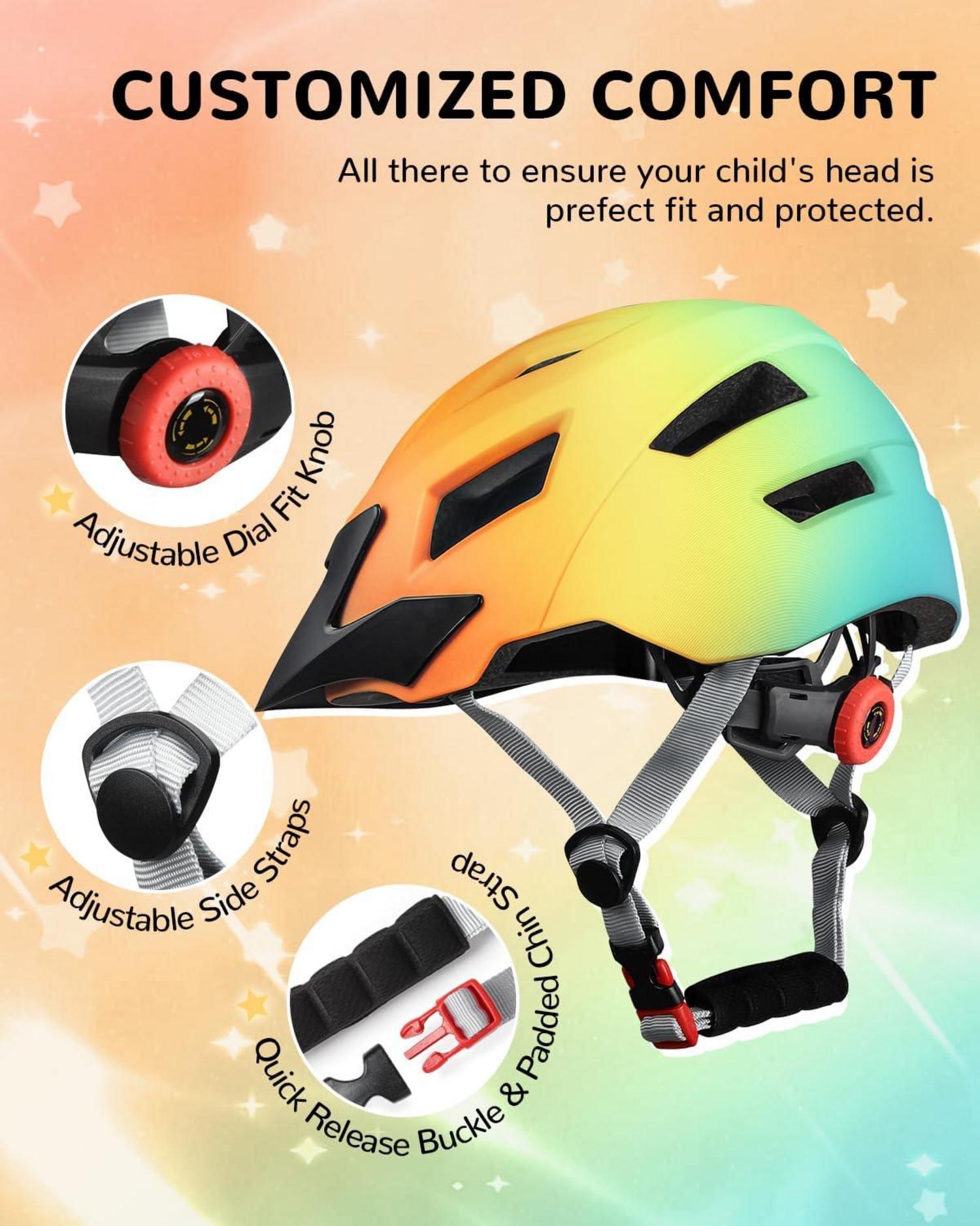 FUNWICT Kinder Fahrradhelm für Mädchen Jungen Skateboard Radfahren Inlineskaten