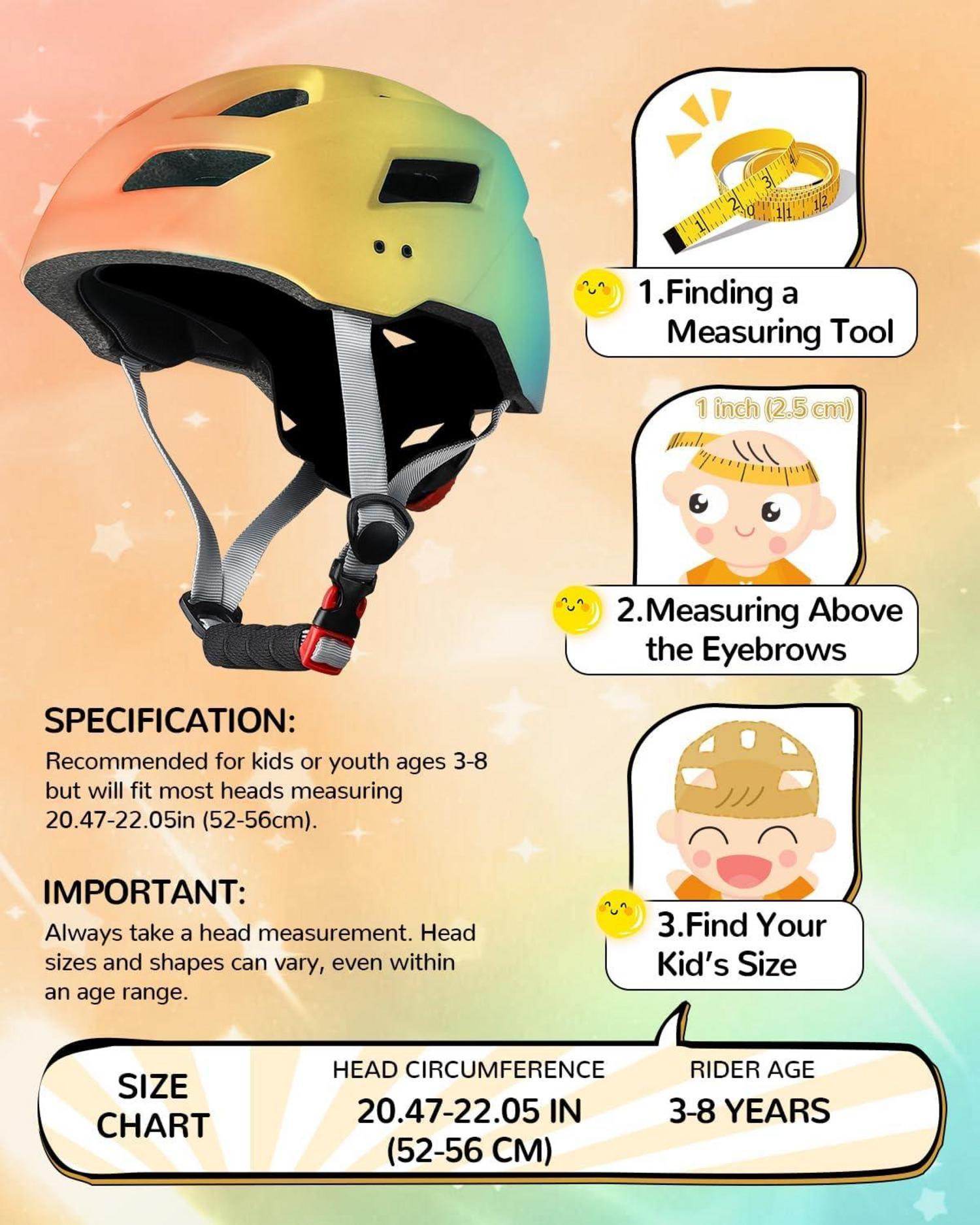 Kinder Fahrradhelm für Mädchen Jungen verstellbarer Radhelm