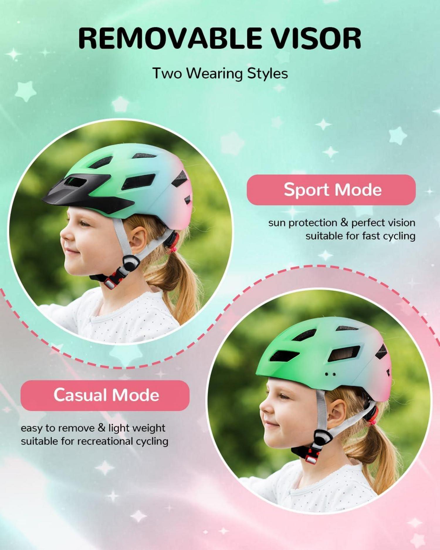 Kinder Fahrradhelm Mädchen Jungen Radhelm Skaterhelm 52-56 cm S Blau