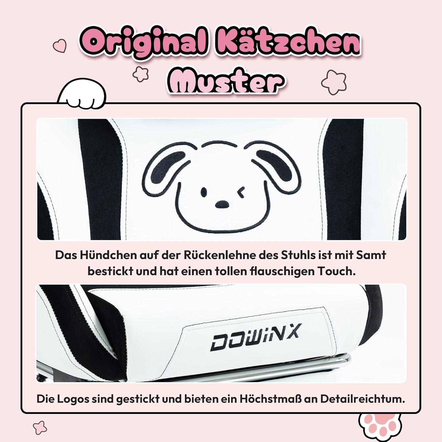 Gaming Stuhl Süße Hund Edition Hohe Rückenlehne Lendenwirbelstütze