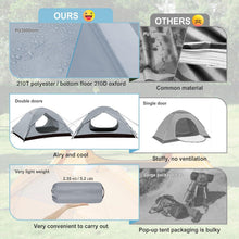 Ultraleichtes Camping Zelt 2-3 Personen Wasserdicht