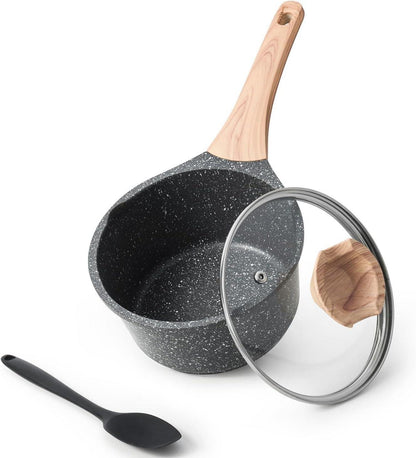 Antihaft-Kasserollen-Set mit Granit-Beschichtung & Ausgießer