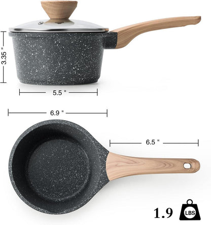 Kasserollen-Set mit Deckel, 1,5L