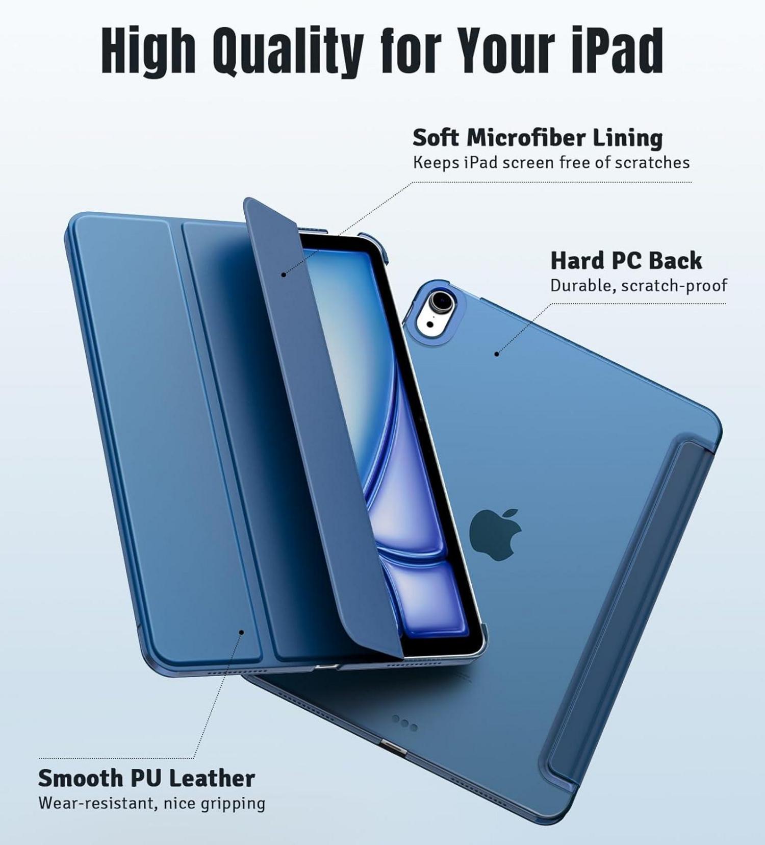 iPad Air 11 Zoll Hülle 2024 Generation Schlank Schutzhülle Blau