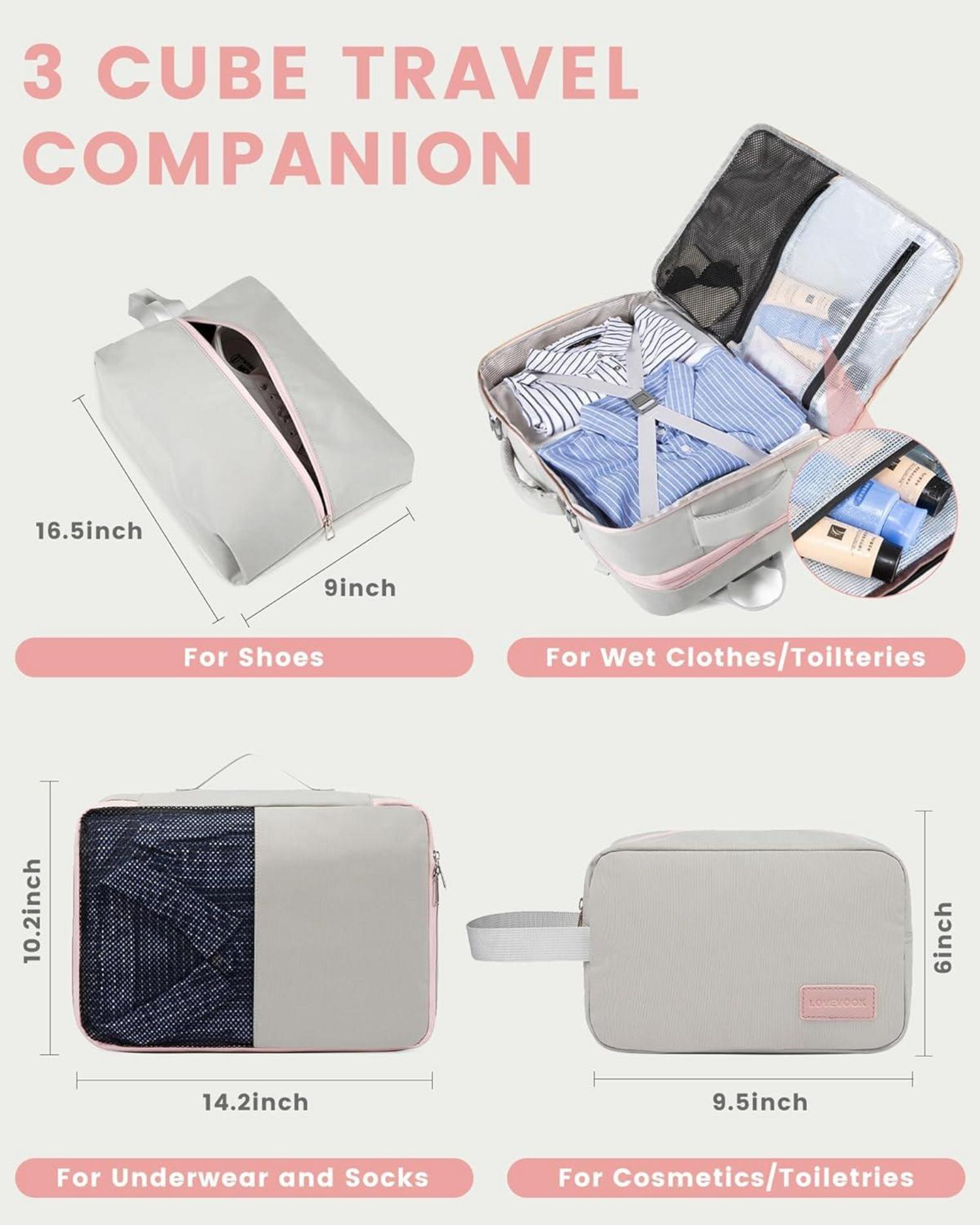 LOVEVOOK Business Travel Rucksack Damen 17 Zoll Laptop