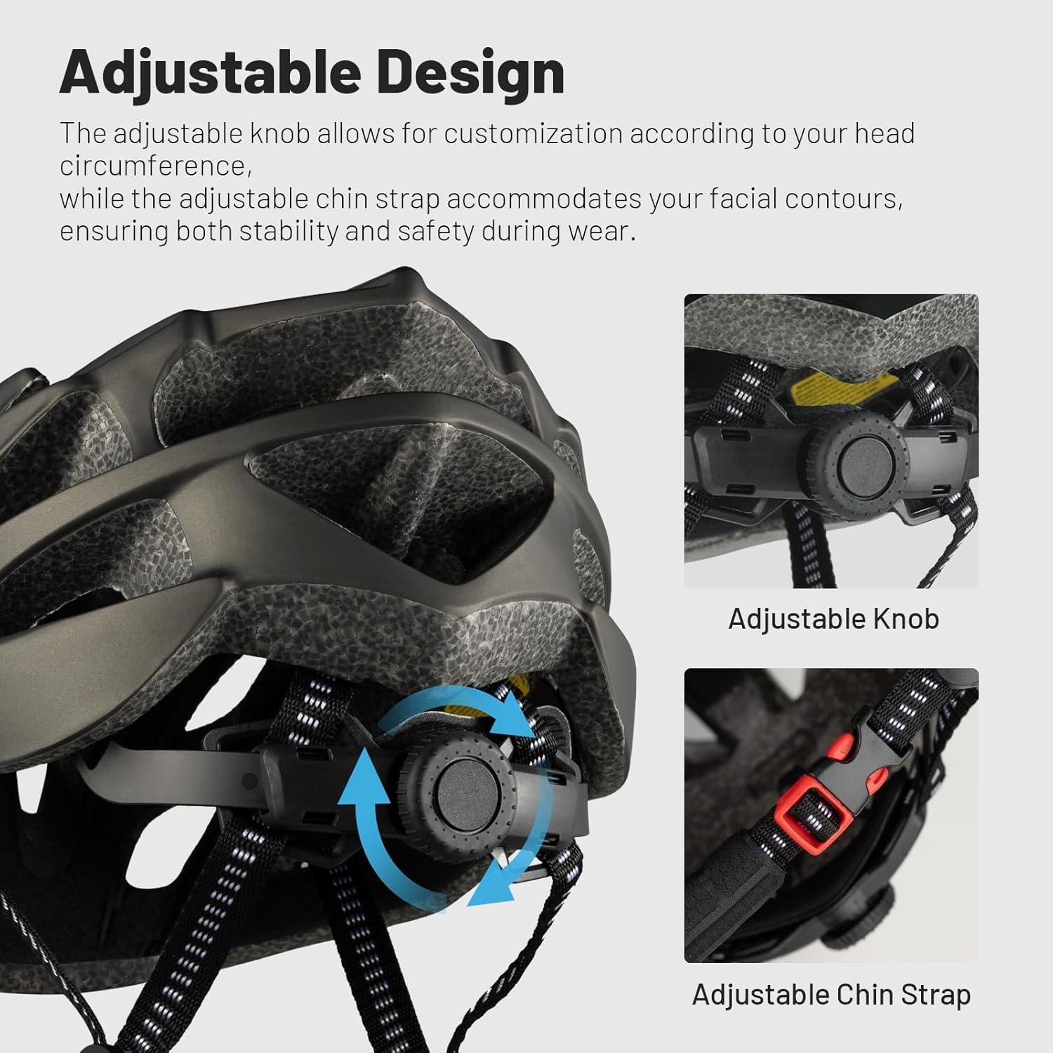 Favoto Fahrradhelm Erwachsene abnehmbar Innenfutter verstellbar Rennradhelm