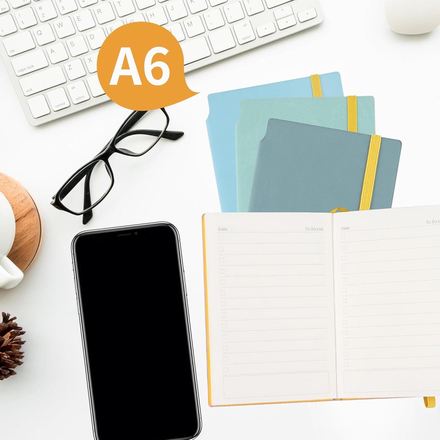 Notizbuch Set A6 4 Mini Notizbücher mit Gelstiften