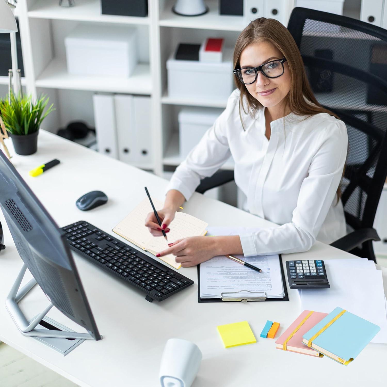 A6 Notizbuch Set 4 Stück Mini Notizbücher mit Gelstiften