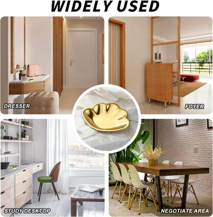 Duozoanz Schlüsselschale Aufhänger Metall Gold Flur Deko Organizer
