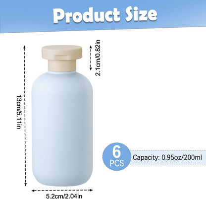 Hejo Nachfüllbare Reiseflaschen Set 200ml Hellblau, Leere