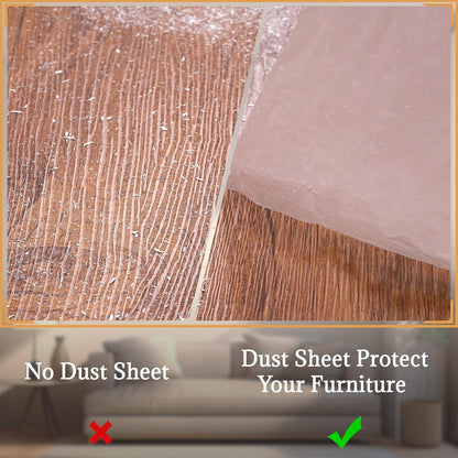 Abdeckfolie Maler 4er Set 4×5m Starke Malerfolie Transparente Baufolie
