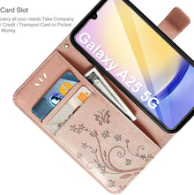 Lederhülle Samsung Galaxy A25 5G Wallet Hülle Roségold