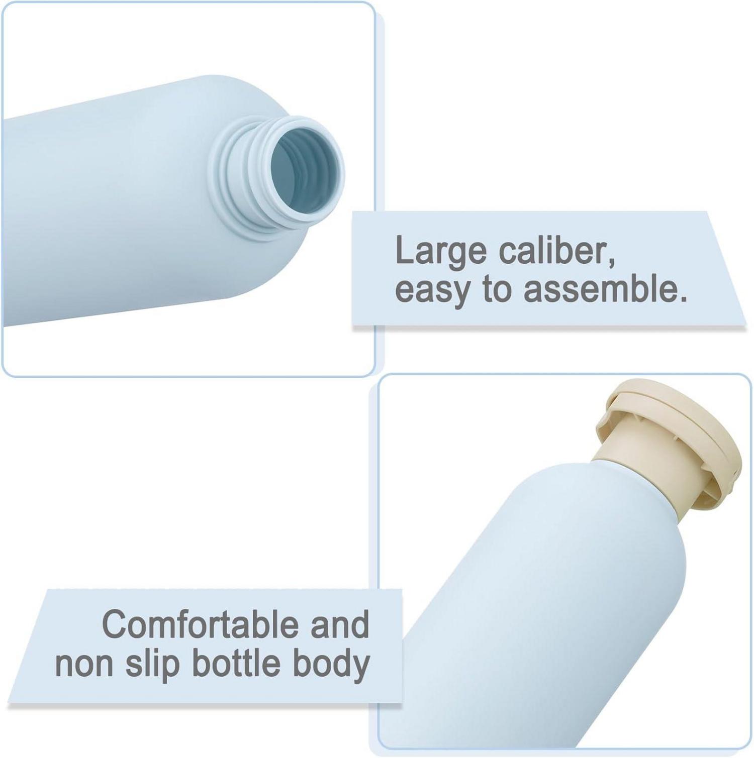 Nachfüllbare Kunststoff-Reisebehälter: 260ml Set, Hellblau