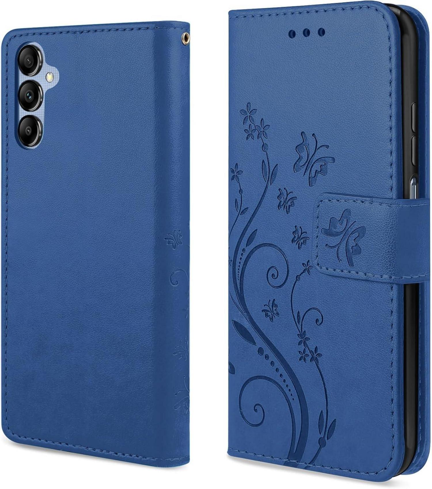 Lederhülle Samsung Galaxy A25 5G Wallet Tasche Schutzhülle Dunkel Blau