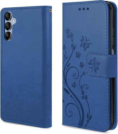 Lederhülle Samsung Galaxy A25 5G Wallet Tasche Schutzhülle Dunkel Blau