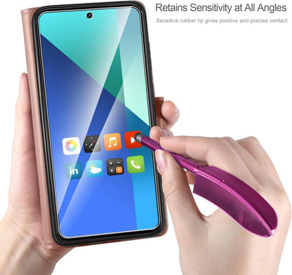 Lederhülle Xiaomi Redmi Note 13 4G Wallet Schutzhülle Roségold
