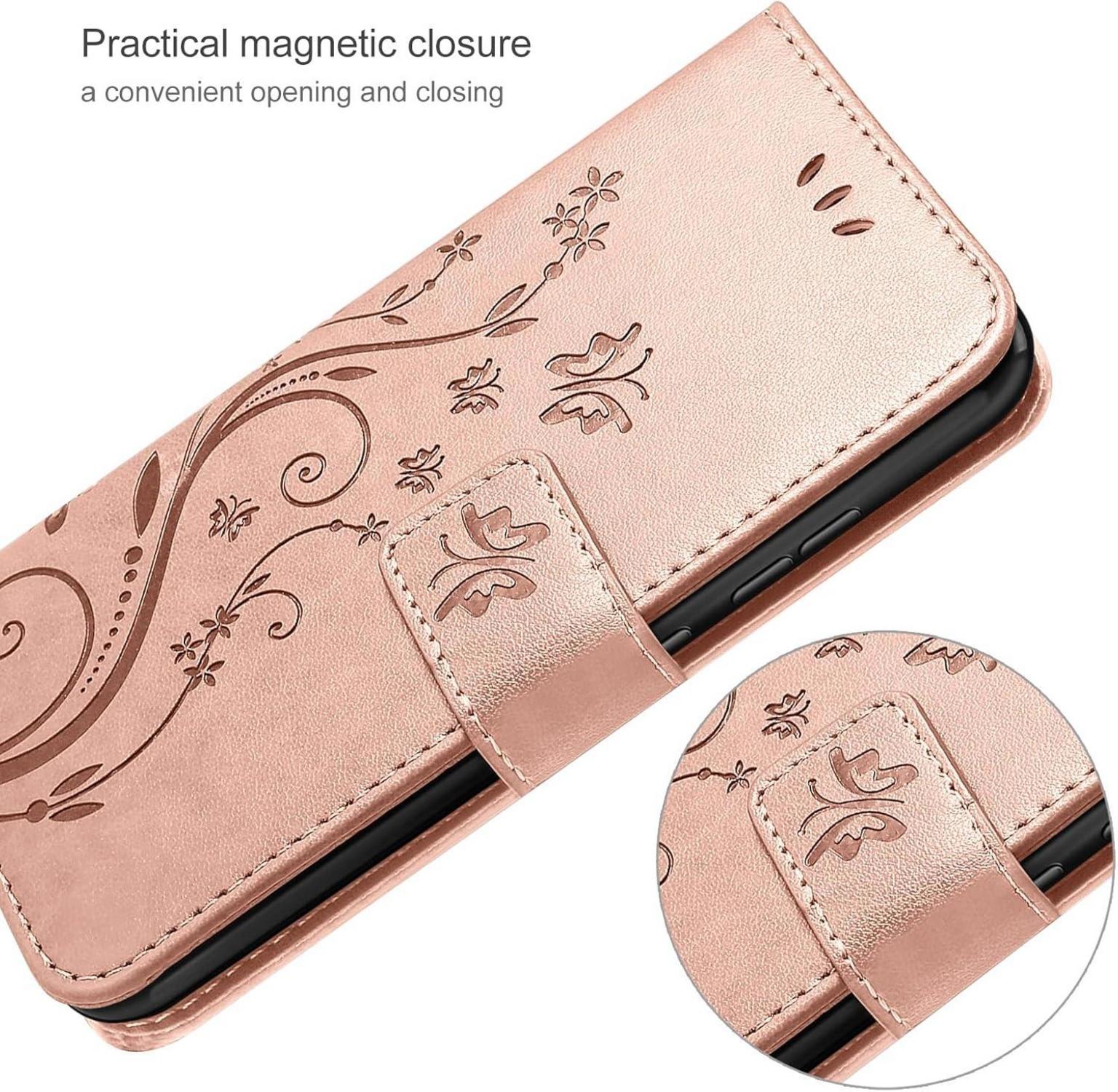 AROYI Xiaomi Redmi Note 13 4G Leder Wallet Hülle Roségold