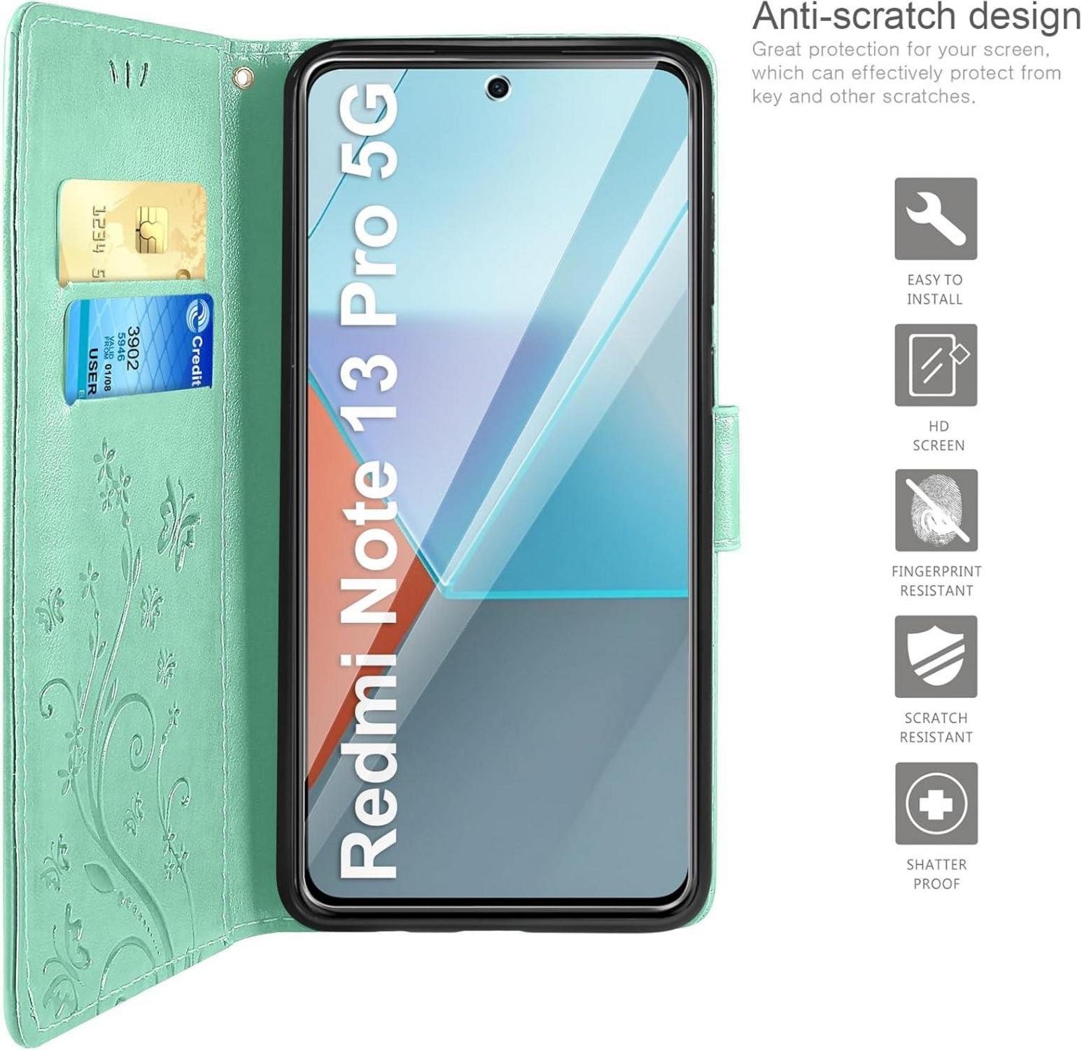 Kartensteckplätze Schutzhülle Xiaomi Redmi Note 13 Pro 5G Minzgrün
