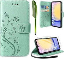 AROYI Samsung Galaxy A25 5G Leder Wallet Hülle Minzgrün