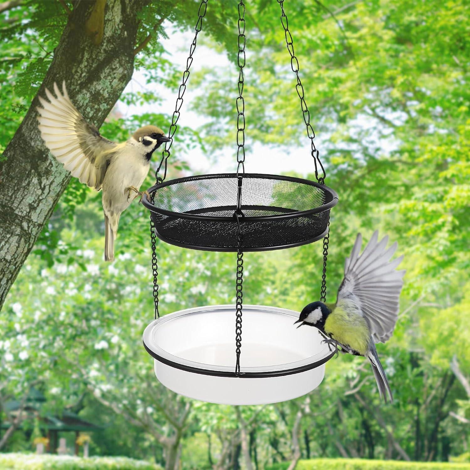 Vogelfutterstation mit Ständer und Meisenknödelhalter - für Wildvögel