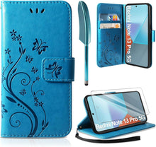 Kartensteckplätze PU Leder Hülle Xiaomi Redmi Note 13 Pro 5G Blau