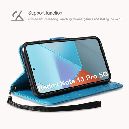 AROYI Xiaomi Redmi Note 13 Pro 5G Leder Flip Wallet Hülle Blau