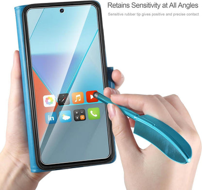 Lederhülle Xiaomi Redmi Note 13 Pro 5G Flip Wallet Schutzhülle Blau