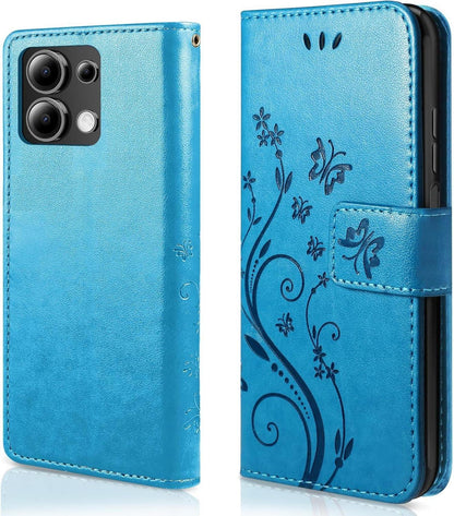 AROYI Xiaomi Redmi Note 13 4G PU Leder Wallet Hülle Blau