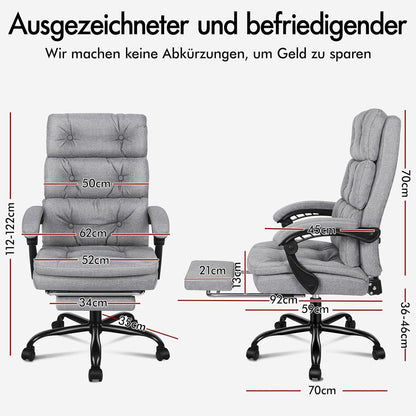 Ergonomischer Bürostuhl mit Fußstütze, Hoher